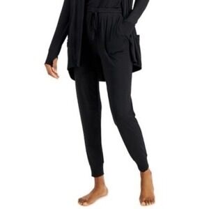 Alfani Intimates Pajama Pants Womens Deep Black Large Rayon Sleepwear Drawstring